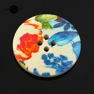 25pcs Kancing Kayu 4 Lubang Warna Warni Ukuran 30mm Untuk 25pcs Kancing Kayu 4 Lubang Warna Warni Ukuran 30mm Untuk