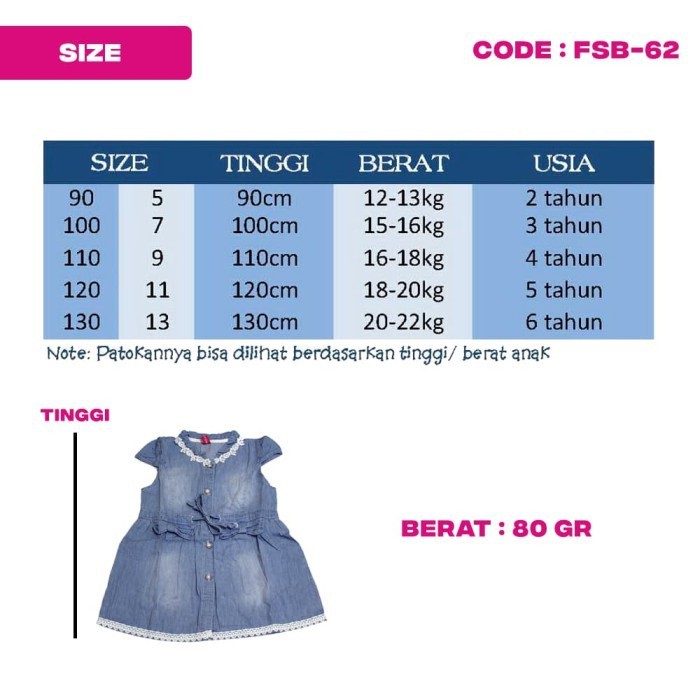 BAJU FASHION DRESS ANAK PEREMPUAN A