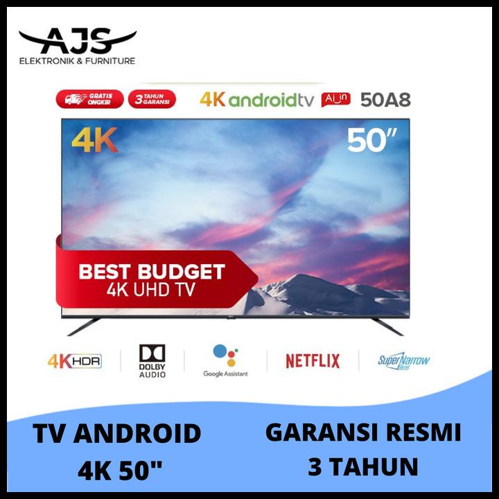Tv Tcl 50A8 Android Smart Uhd 4K Tv 50 Inch