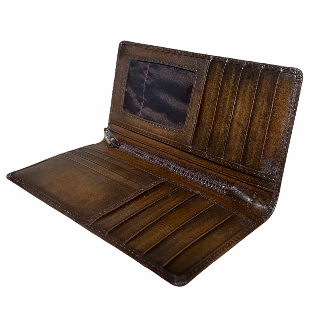 Jayuwan DBS Dompet Pria Bahan Kulit Asli Model Panjang 13 slot kartu