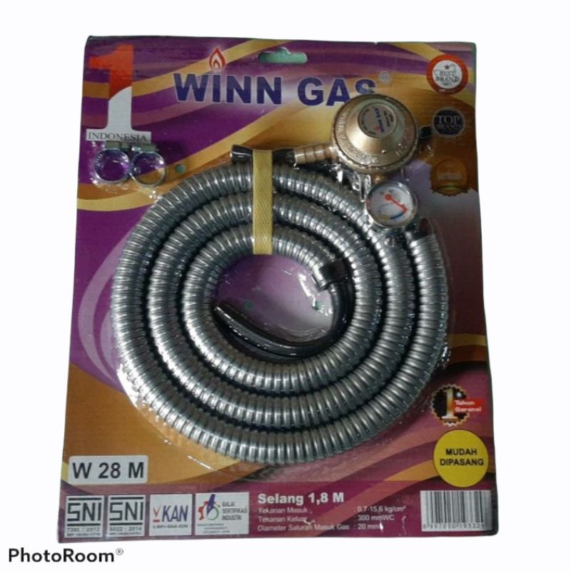 Winn Gas   SPFM W28 , Win Gas , Selang paket + regulator Meter