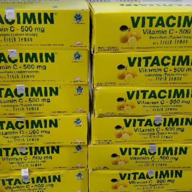 Vitacimin 1 box isi 100 tablet dan 1 box isi 20 lemon