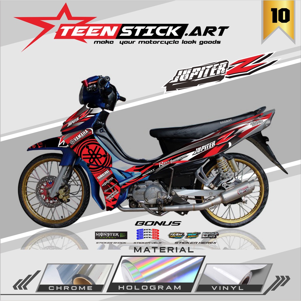 STRIPING JUPITER Z BURHAN - STRIPING HOLOGRAM YAMAHA JUPITER Z BURHAN 2006-2009 RACING