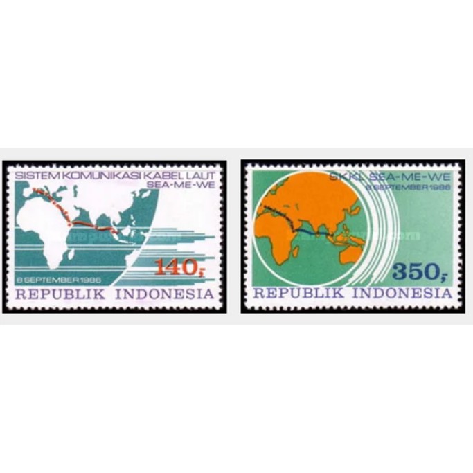 

Perangko Filateli Indonesia MNH 2v 08.09.1986 South East Asia - Middle East - Westren Europe Comm