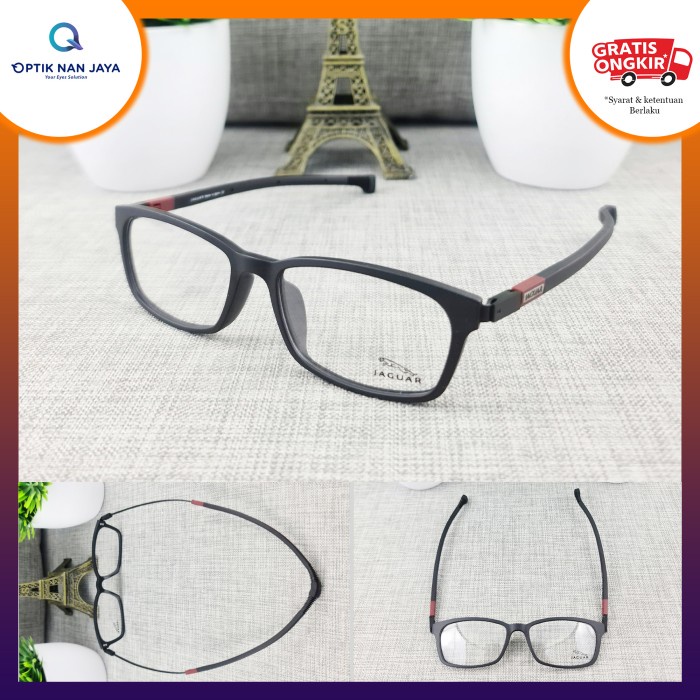 Kacamata Minus Pria - (Gratis Lensa) Frame Kacamata Minus Baca Pria Jaguar 365 Lebar Premium