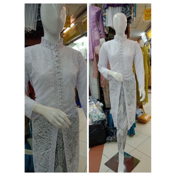 kebaya ibu besan model tunik(full puring)-Baju y aja,putih