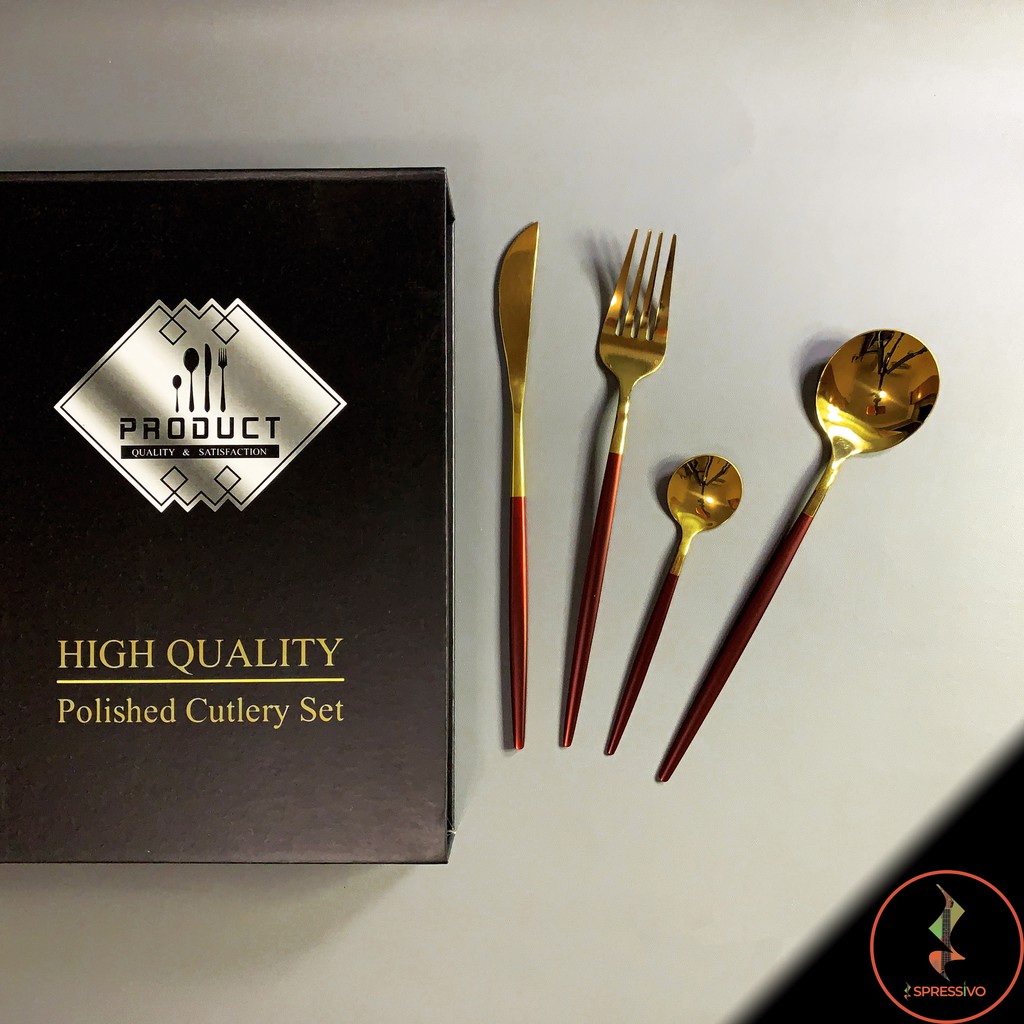 Cutlery Set | Stainless Steel | Gift Box | Sendok Garpu Pisau | 24 pcs