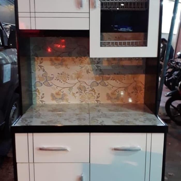 Lemari Sayur / Lemari Dapur / Rak Piring Kayu Minimalis 2 Pintu DUCO