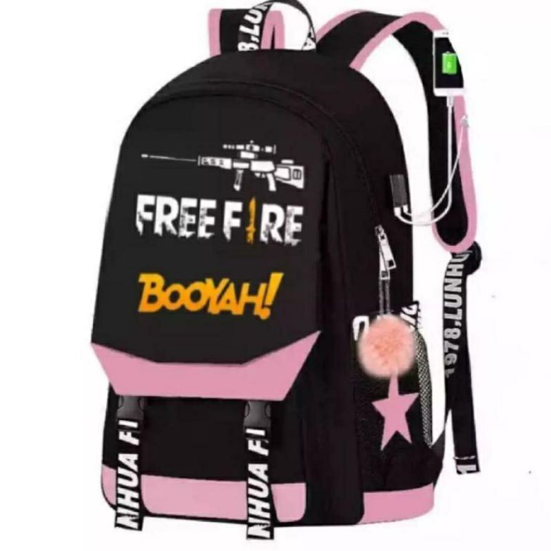 Tas Sekolah Anak Laki Laki / Perempuan Free Fire FF Booyah