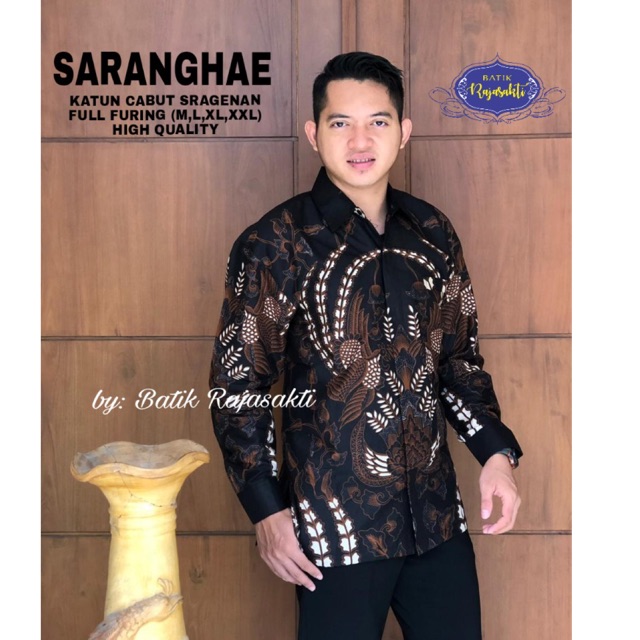 Kemeja Batik SARANGHAE FULL FURING Katun Halus Ori Solo