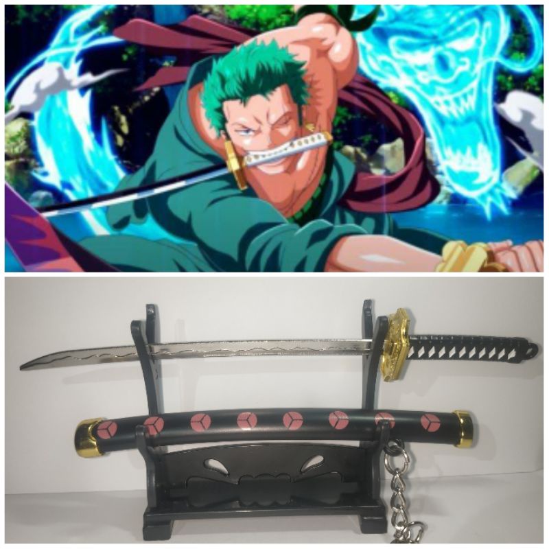 Gantungan Kunci Pedang zoro (one piece) Katana Series (shusui) berkualitas dan Murah