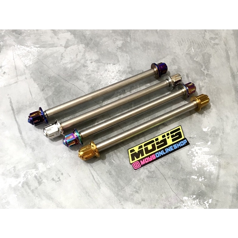 AS RODA DEPAN VARIO110 BEAT SCOOPY H2 BLUE GOLD RAINBOW ORIGINAL HENG THAILAND