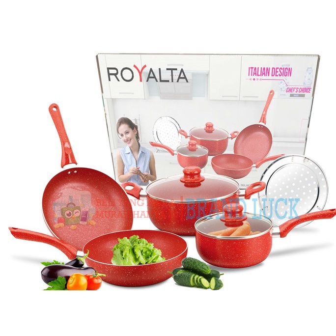 PANCI SET KERAMIK TERBAIK DESINI ISI 7 Pcs DC507 Cooking CERAMIC ORI