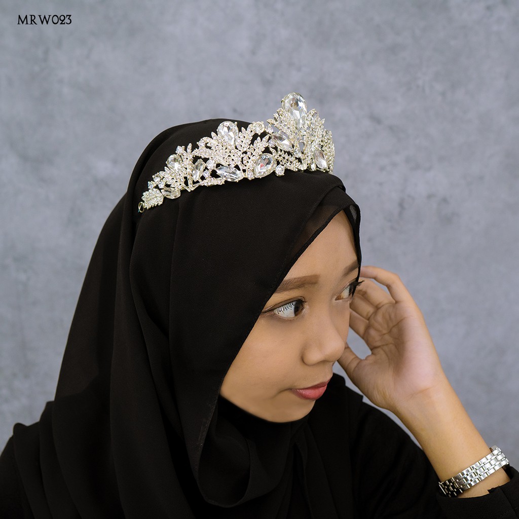 [PRODUK FAVORITE] CROWN BRIDAL MAHKOTA PERNIKAHAN WANITA HIJAB MODERN MRW023