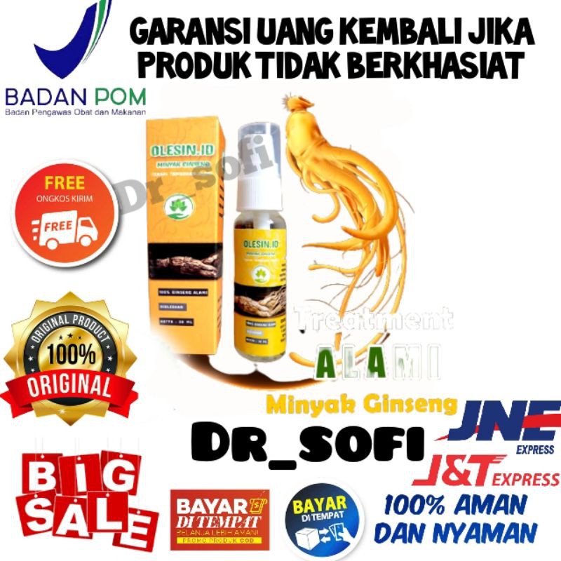 (Original) [ORIGINAL BERHOLOGRAM] OLESIN ID MINYAK GINSENG ORIGINAL TREATMENT OBAT KELENJAR GETAH