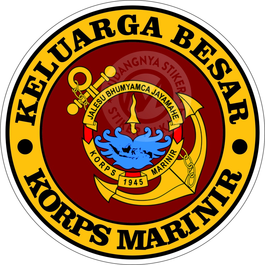 

STIKER VINYL KELUARGA BESAR KORPS MARINIR BULAT