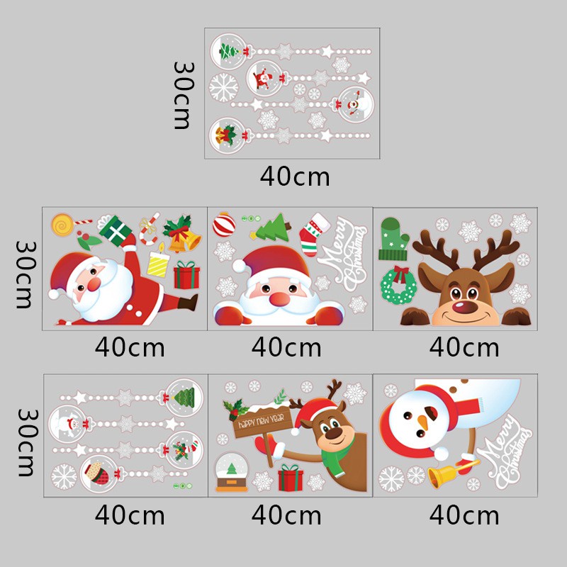 [Christmas Products]Christmas Window Stickers Christmas Stickers Decoration