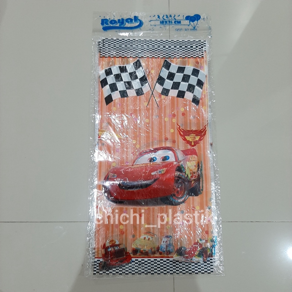 Plastik ulang tahun karakter kecil tebal 18x35