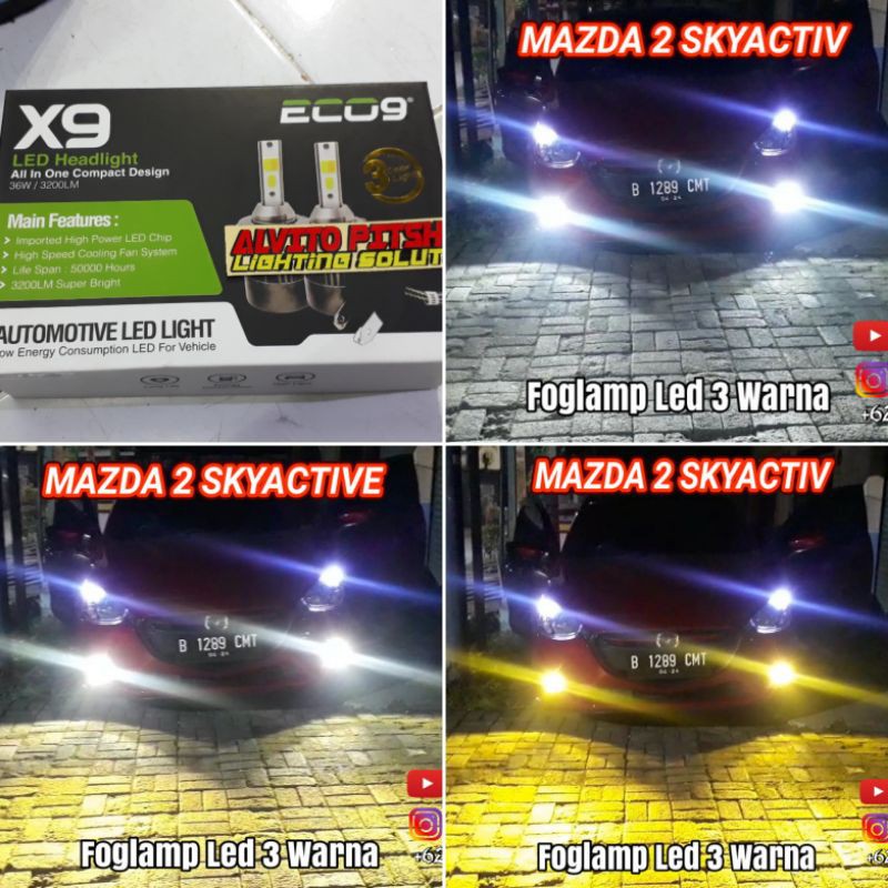 Foglamp Mobil - Foglamp Led Mobil  3 warna X9 ECO9
