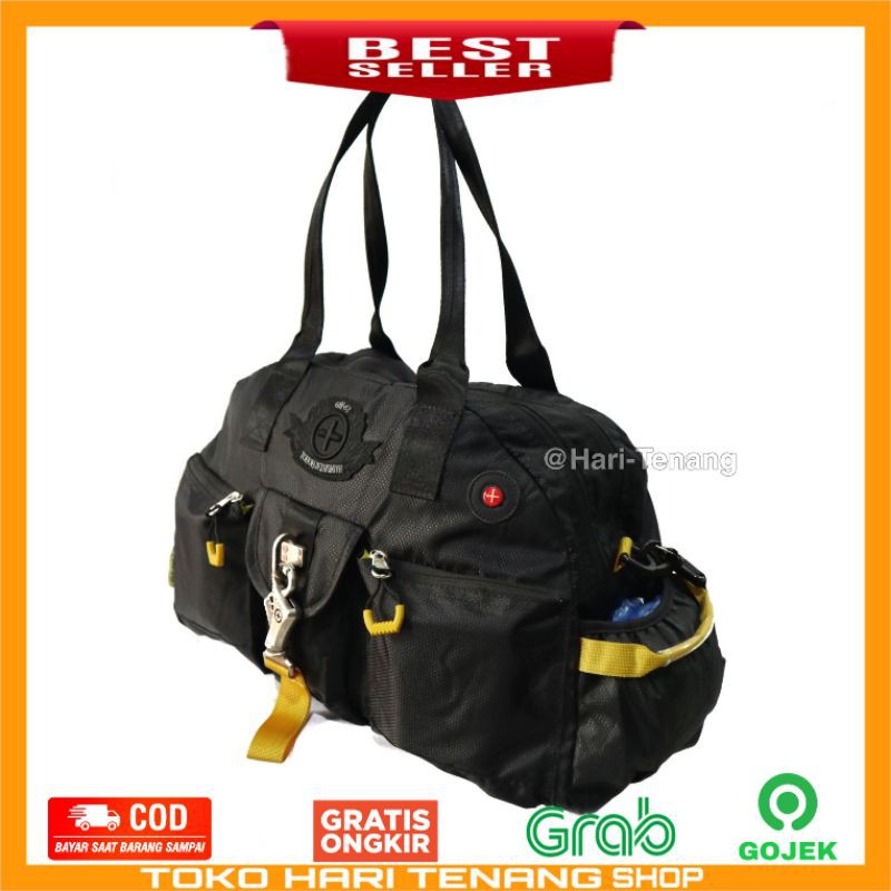 TAS TRAVEL TOUGH BLACK 5633 TAS SELEMPANG IMPORT