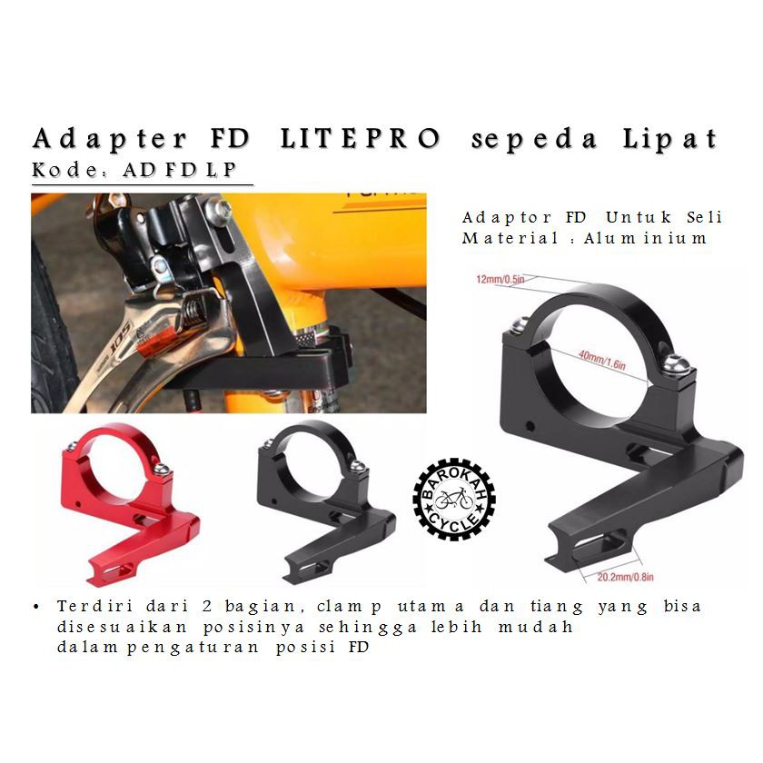 Adapter FD LITEPRO sepeda Lipat