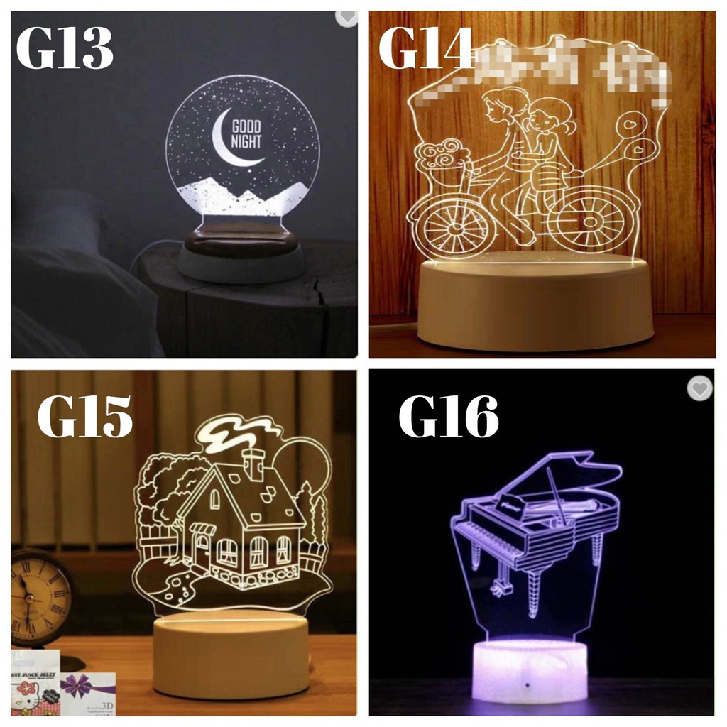 LAMPU HIAS LED 3D / LAMPU TIDUR HIAS DIMENSI