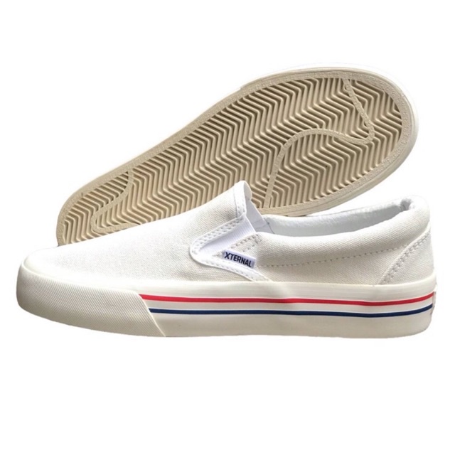 Slip On Wisper XternalStepSure Offwhite CL Red Blue