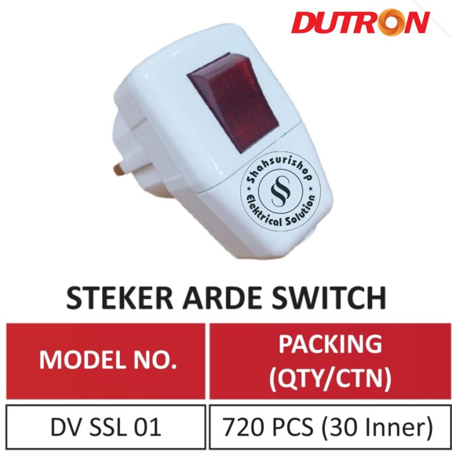 DUTRON STEKER SWITCH DV-SSL-01 STEKER ON OFF STEKER LAMPU SNI