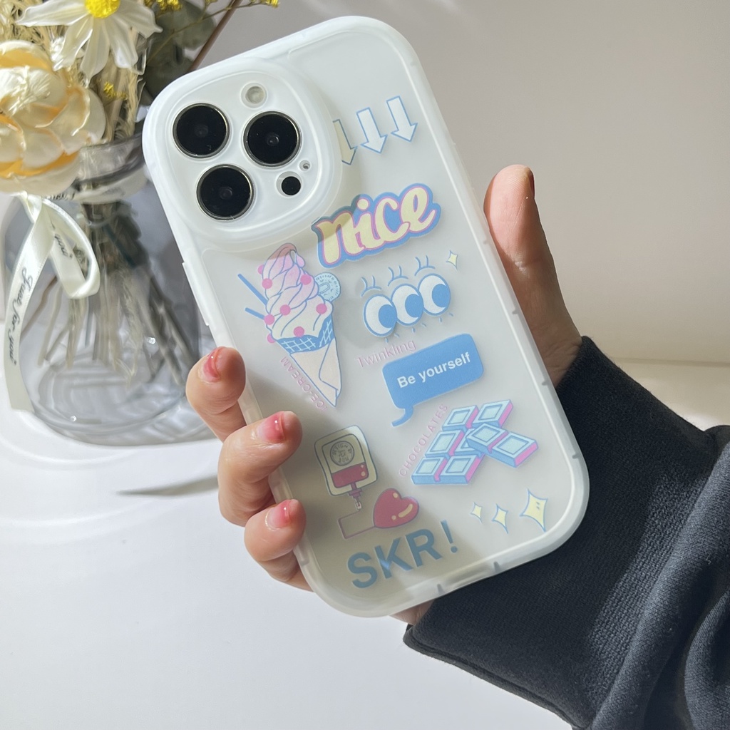 Soft Case Bahan TPU Kulit Bentuk Oval Untuk iPhone 13 13pro 13prm 11 7Plus 8Plus Xr XS 13 12 Pro Max