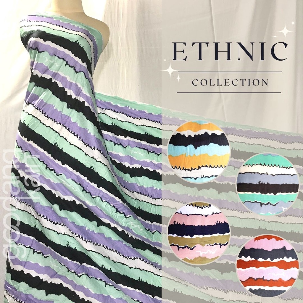[ETHNIC COLLECTION] KAIN METERAN MOTIF SANTUNG RAYON KATUN TWILL VISCOSE PREMIUM 100% KATUN COTTON B