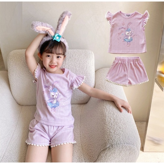 BAJU SANTAI SETELAN ANAK IMPORT COTTON  TELLA + CELANA PENDEK TERBARU PREMIUM QUALITY