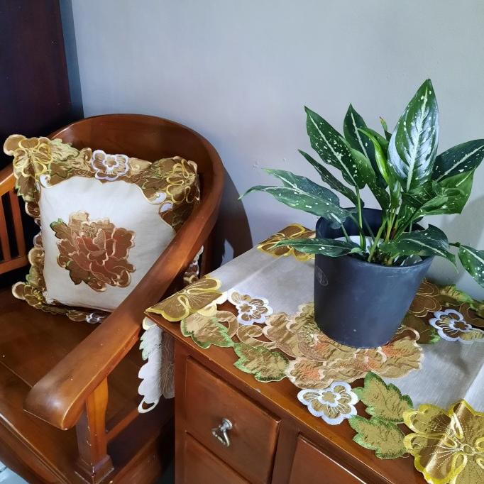 Sarung Bantal Kursi Set Organdi Bordir