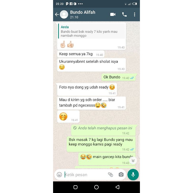 

testimoni real langsung keep 7kg rendang bundakeiifa
