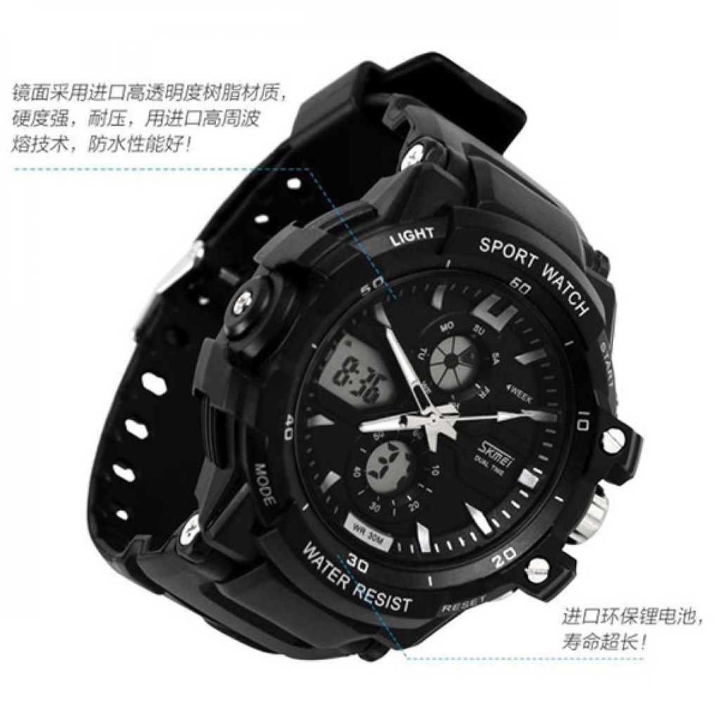 SKMEI Jam Tangan Sport Pria JT 72 Jam Tangan Olahraga Cowok Keren Silicone Berkualitas Waterproof