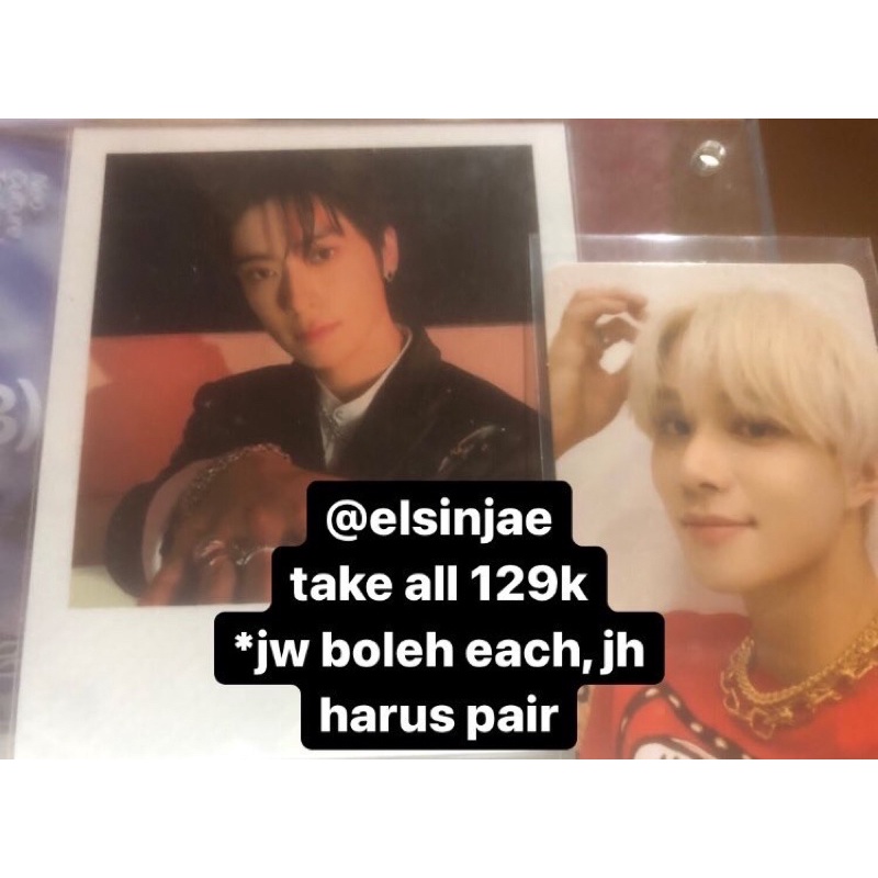 bundle pola jaehyun gitd with pc jungwoo ar selca, polaroid glow in the dark