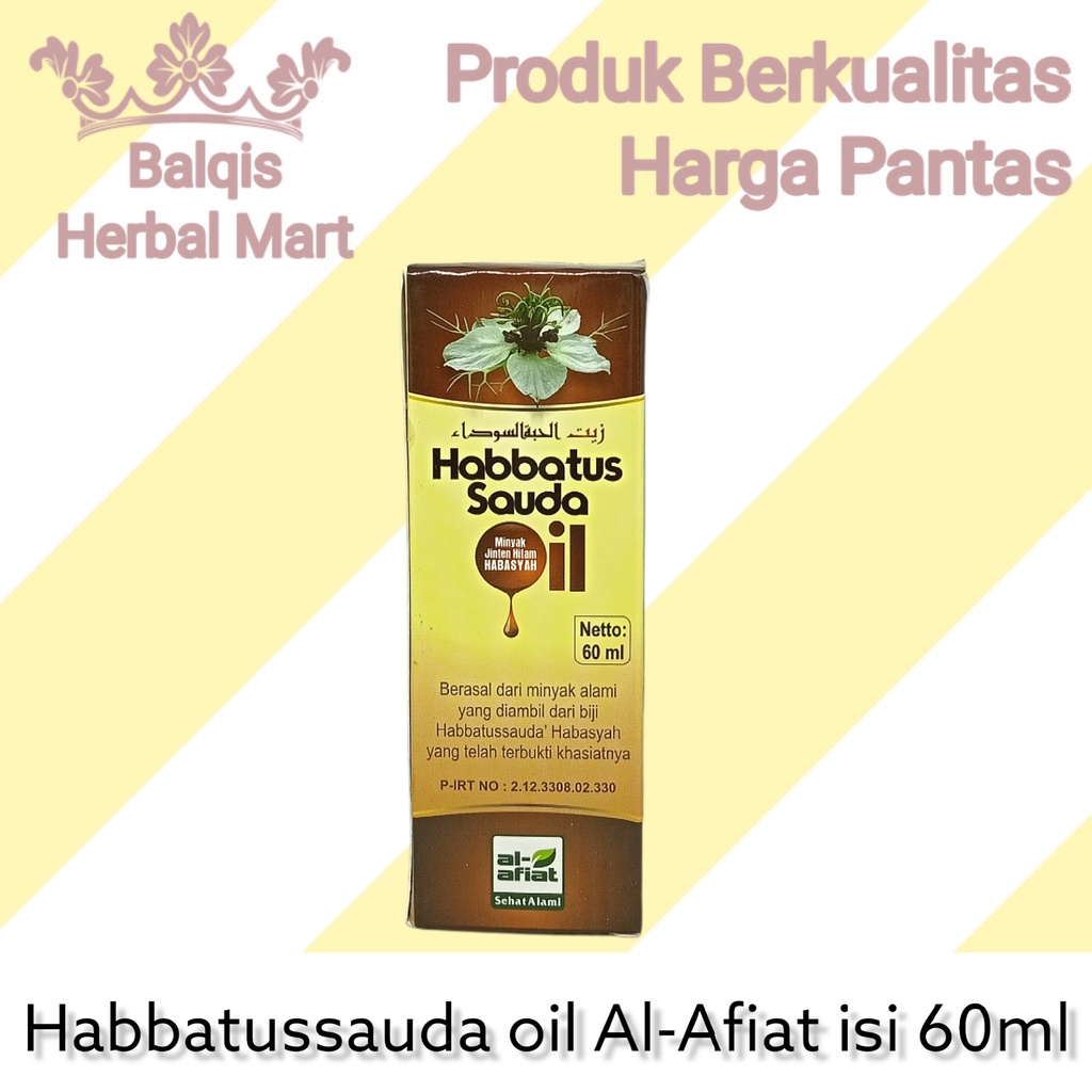 

(100% ASLI) Minyak Habbatus Sauda Oil Al-Afiat 60ml 60 ml Habbatussauda Jinten Hitam