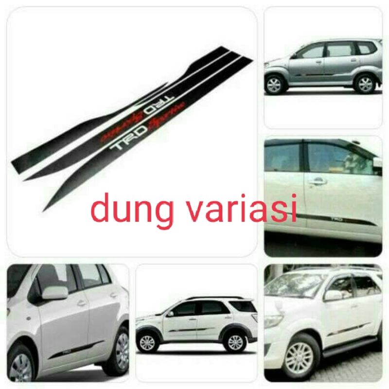 stiker body trd sporty fortuner hitam