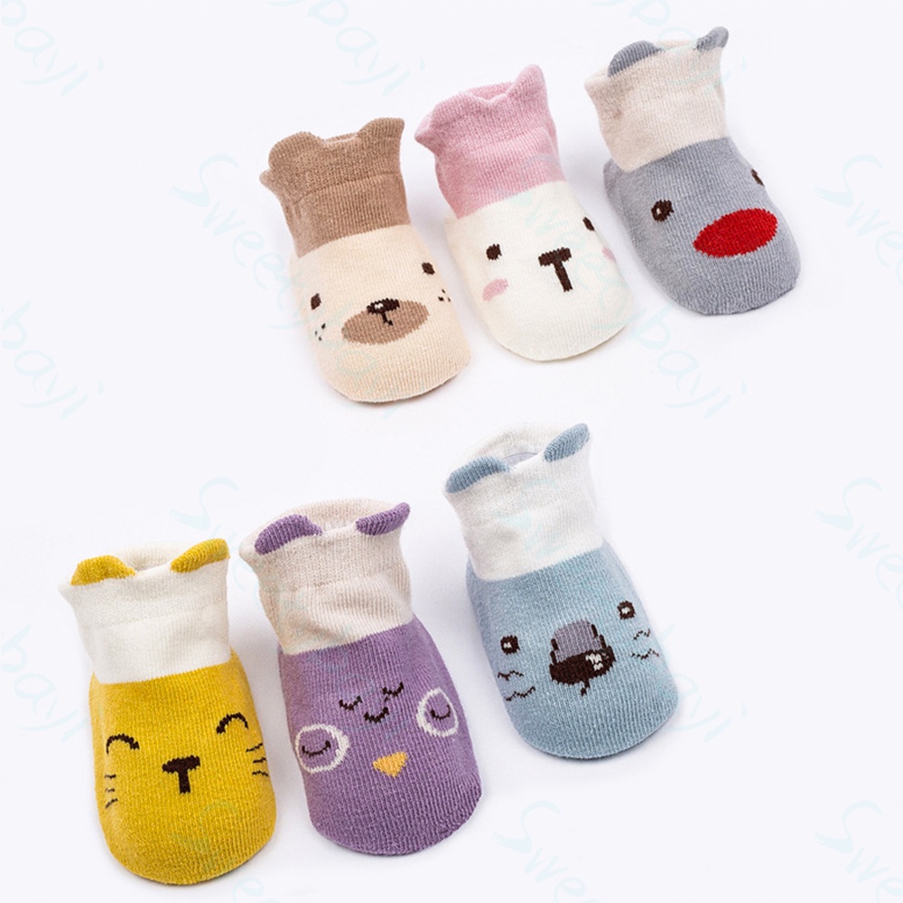 Sweetybayi kaos kaki anak bayi kartun yang lucu 0-3 Tahun