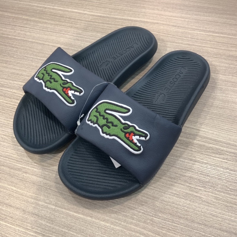 LACOSTE sandal slide selop NAVY ORIGINAL 100% SALE