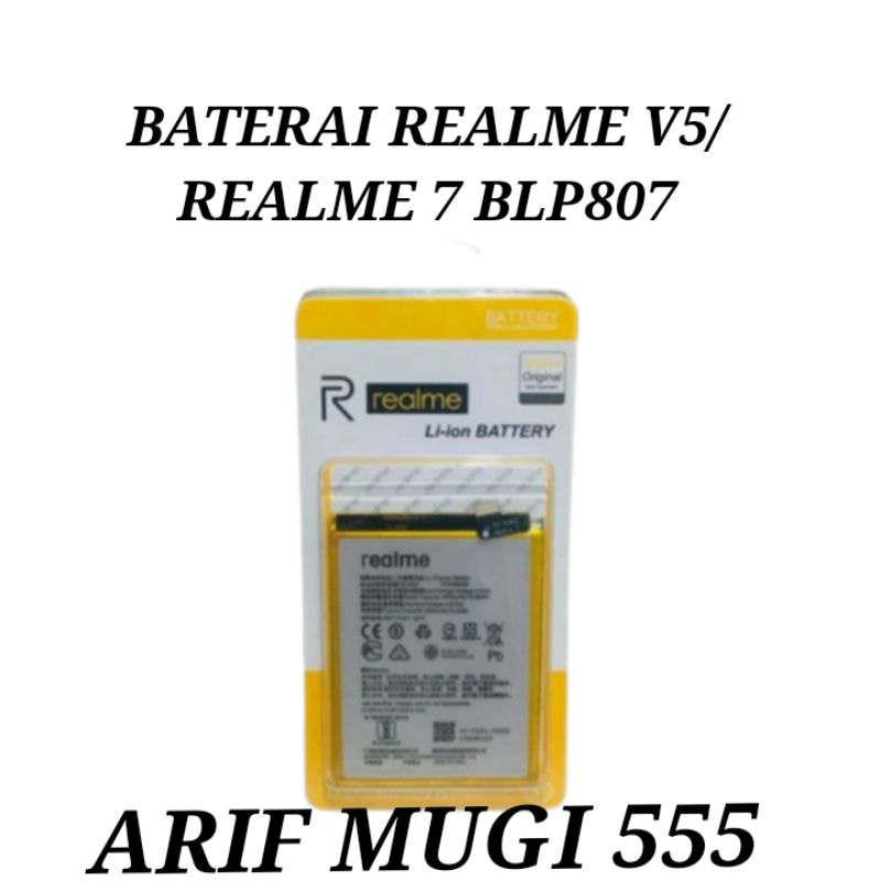 BATERAI BATRE BATTERY BATU BATRAI HP REALME V5/REALME 7 BLP807 ORIGINAL