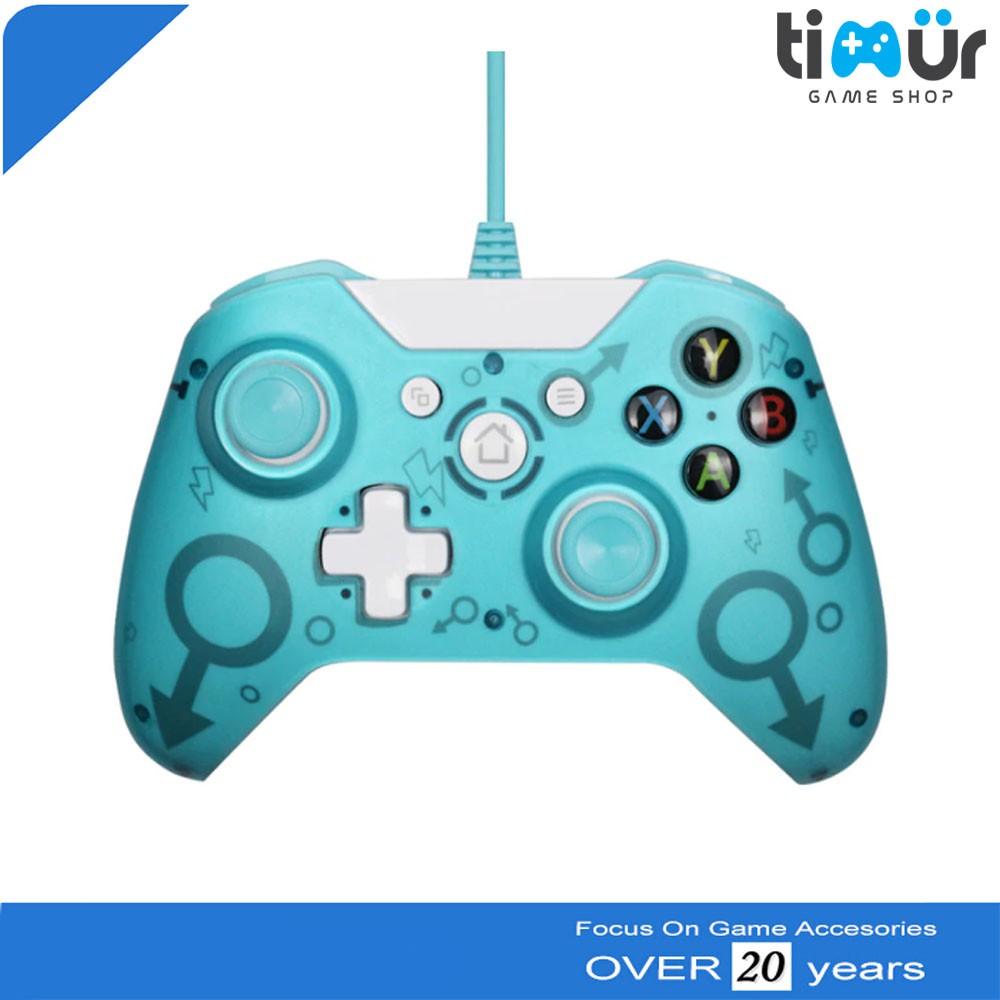 blue wired xbox one controller