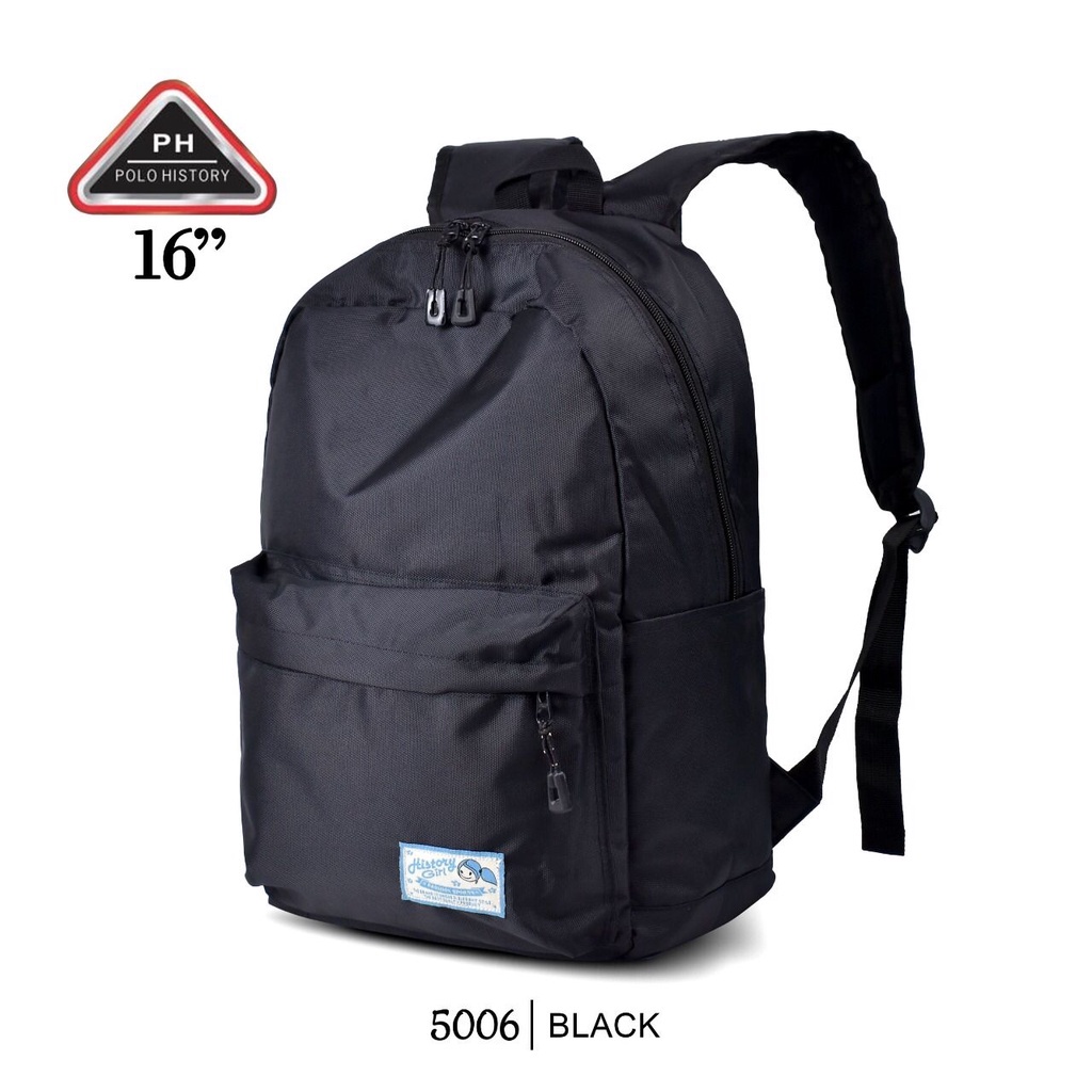 ( DHB ) TAS RANSEL FASHION POLO HISTORY 5006 ' 16  / TAS SEKOLAH UNISEX / TAS LAPTOP / WATERFROOF