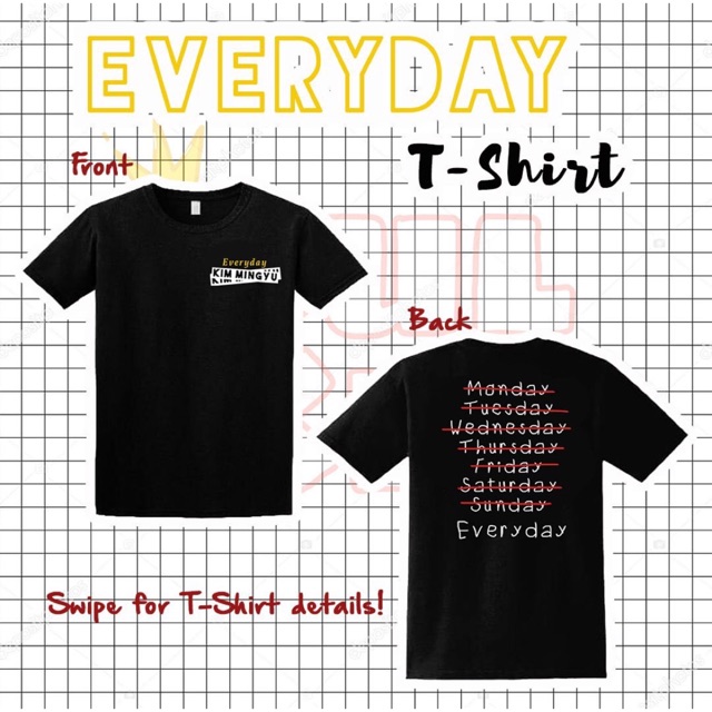 Everyday T-shirt Kaos Kpop - kulkit
