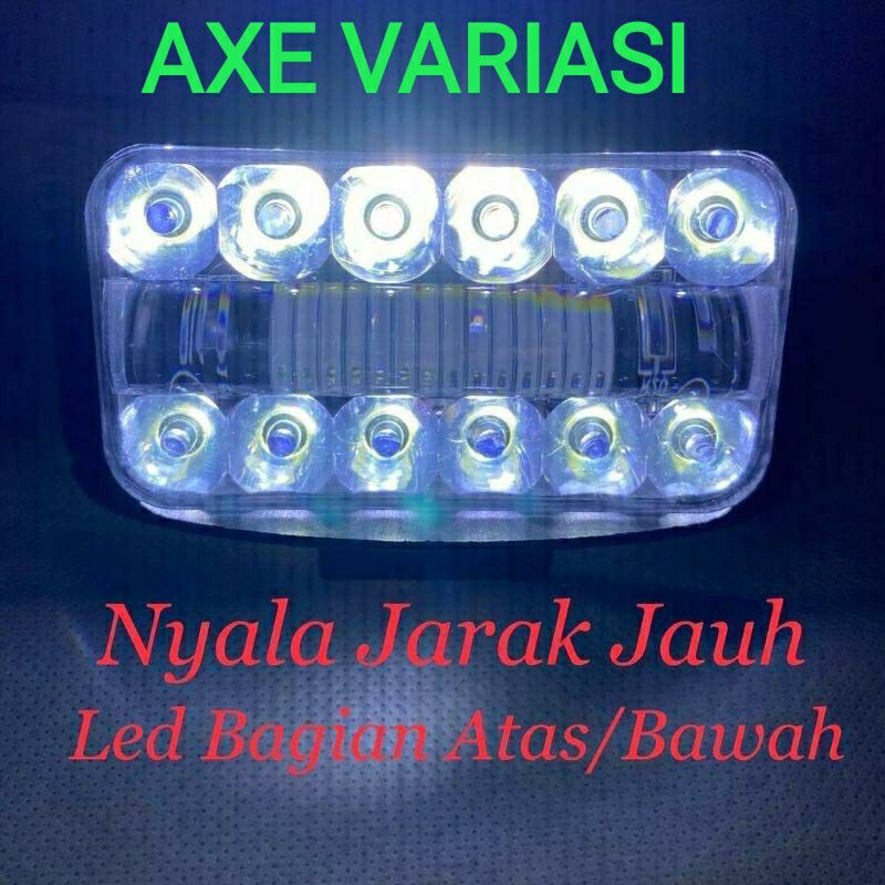 Lampu tembak sorot daymaker sisik 12 led 30 watt+ senja biru