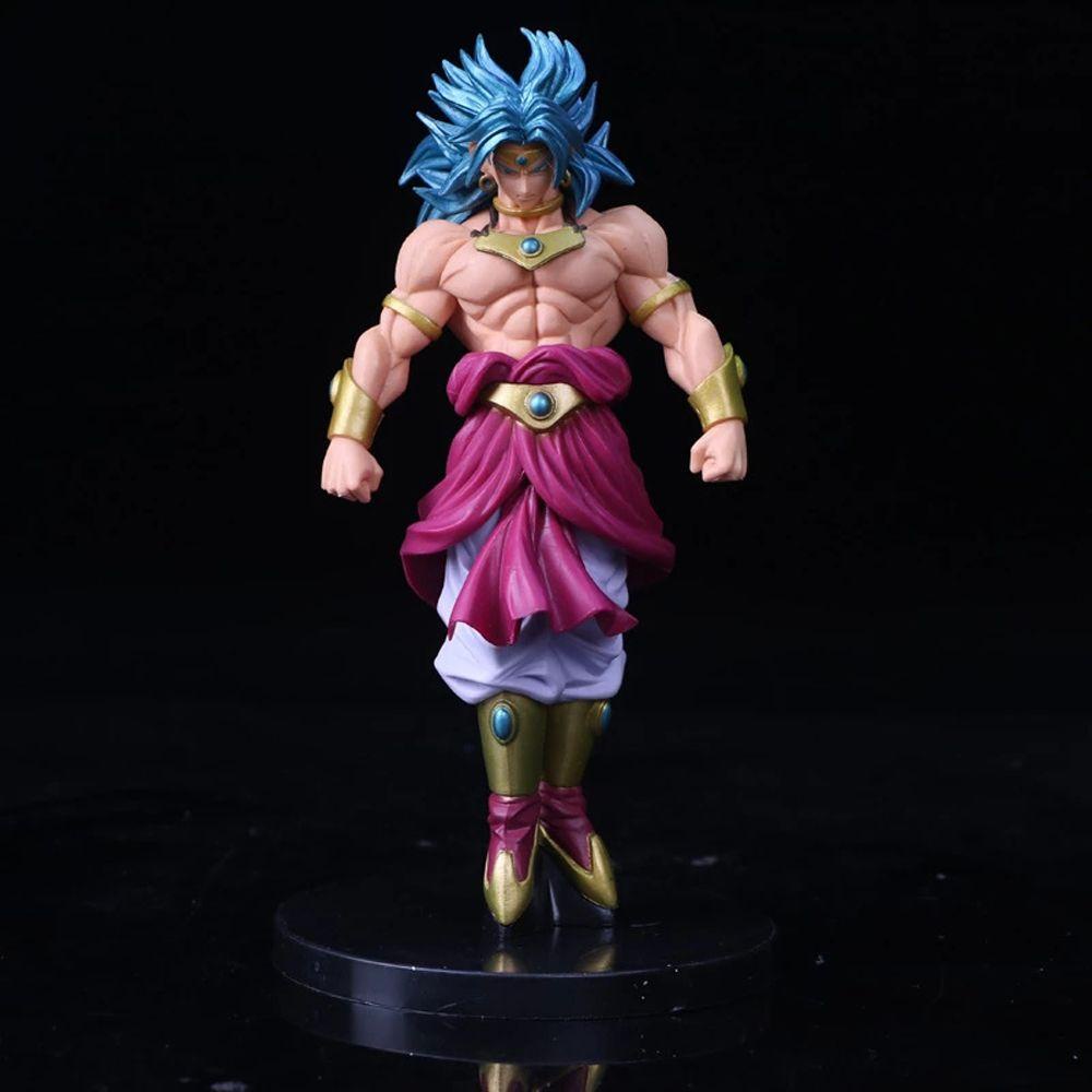 Lanfy Action Figure Untuk Anak Dekorasi Rumah DBZ Mainan Rambut Biru 22cm Budokai