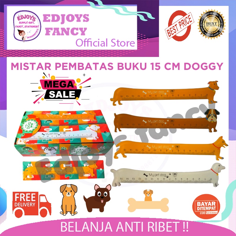 

Edjoys Penggaris Garisan Mistar penanda buku aesthetic unik cute 15 cm multi fungsi karakter animal jerapah doggy 0211 0711