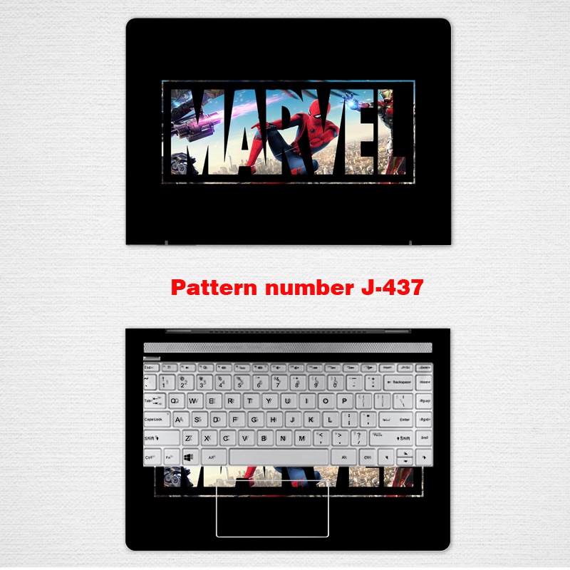 2pcs Stiker Pelindung Laptop Universal Motif Marvel Ukuran 12 13 14 15.6 Inch Untuk ASUS M4200u ROG G513Q fx516p UX4100E U4600