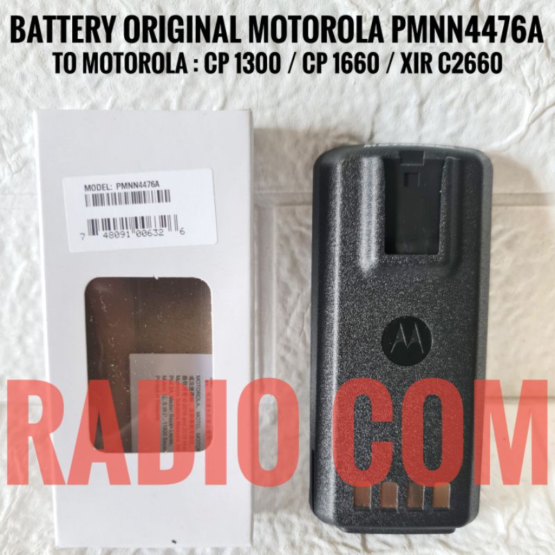 BATRE ORIGINAL HT MOTOROLA CP 1660 CP 1300 XIR C2660 BATERAI  HT MOTOROLA  CP1300 CP1660 XIR C2660 ORIGINAL MOTOROLA PMNN4476A ORI MURAH