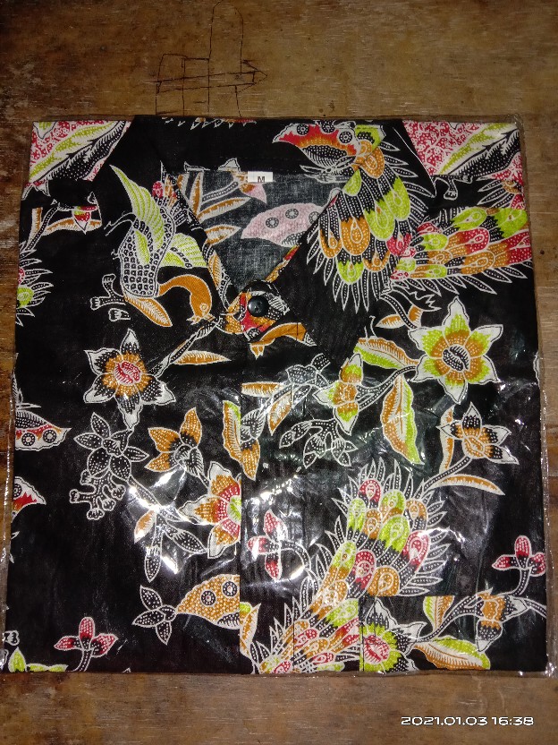 Asifa Batik Hrb026 Kenongo Kemeja Tosca Pendek Pekalongan Padi M L Xl Sogan Tulis Halus Kemeja Batik