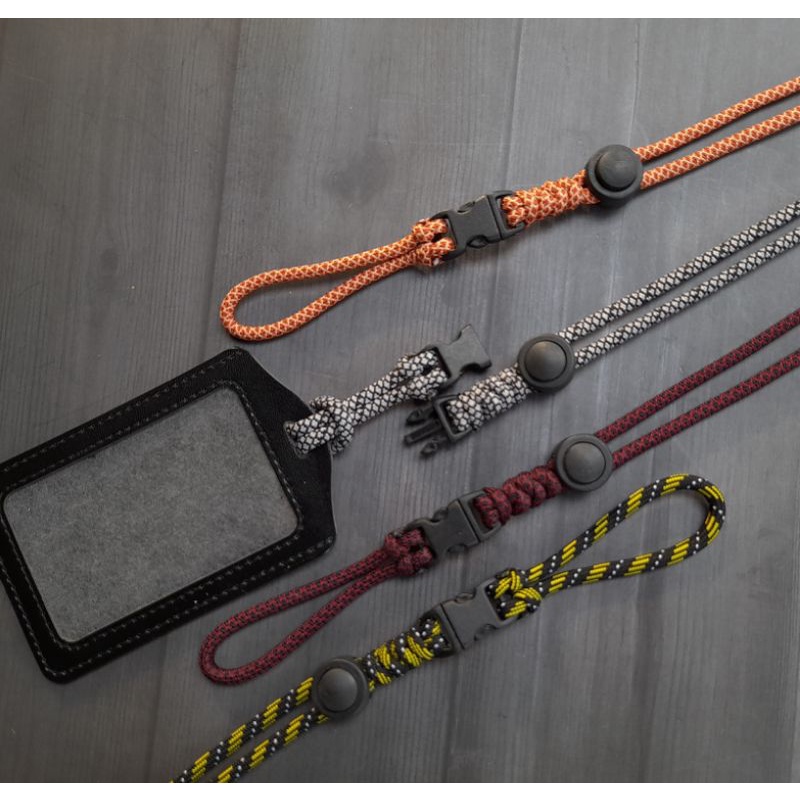 Lanyard paracord tactical, Gantungan Id Card, kalung Name tag, lanyard prusik, lanyard printing